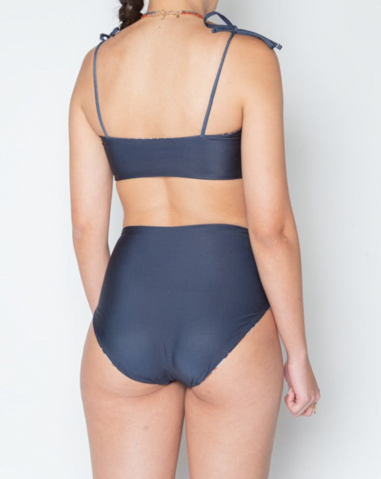 Jenna Reversible Print Swimsuit - Navy Swimsuits TARBAY   