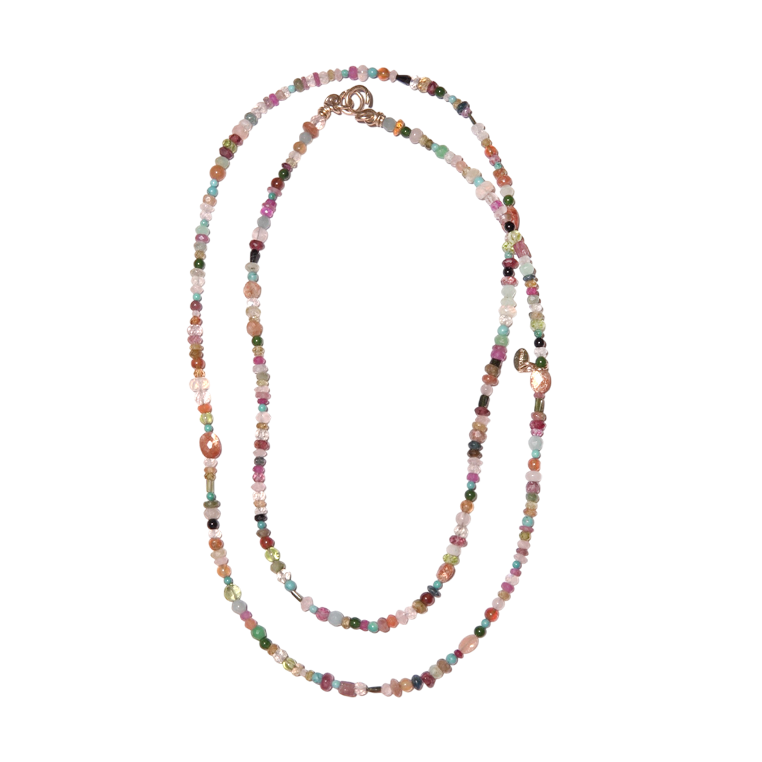 Cotula Necklace #5 - Multicolor Mix Gems Necklaces TARBAY