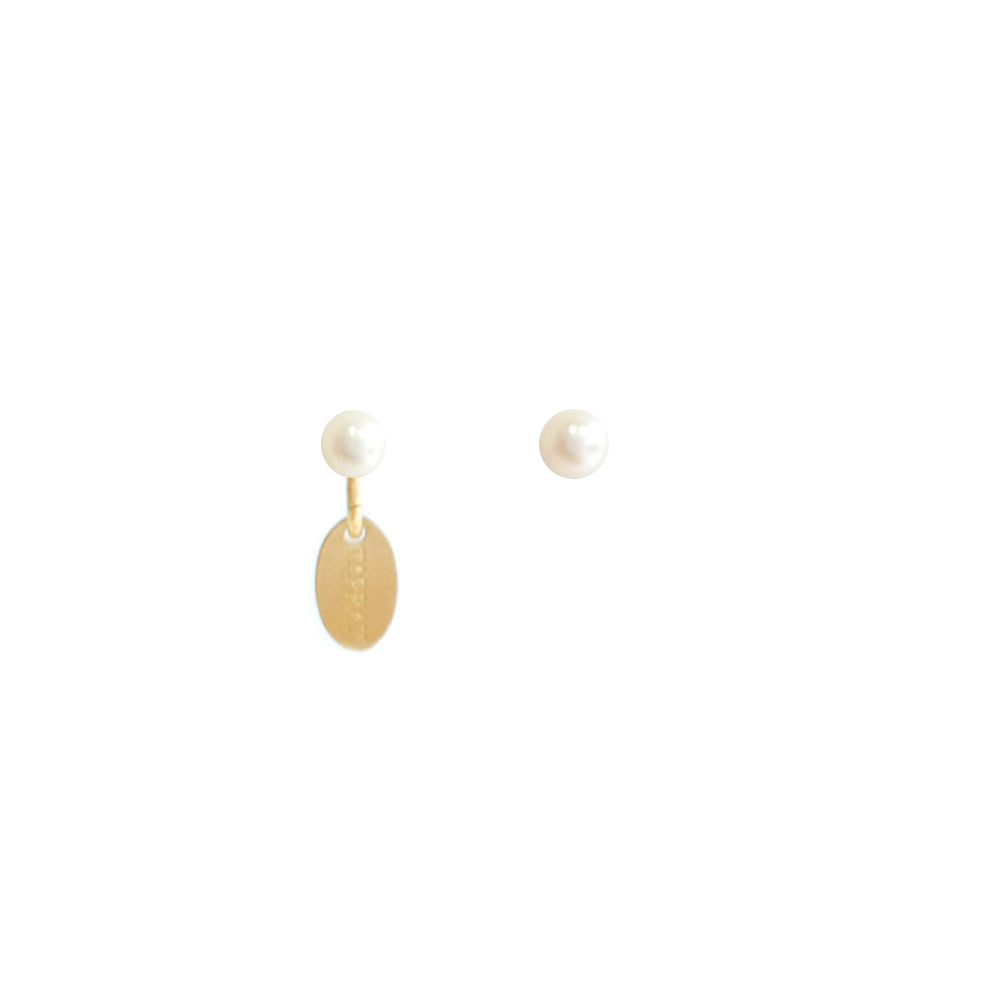 Classic Half-Round Pearl Earrings (5mm) - White Pearl Earrings TARBAY   