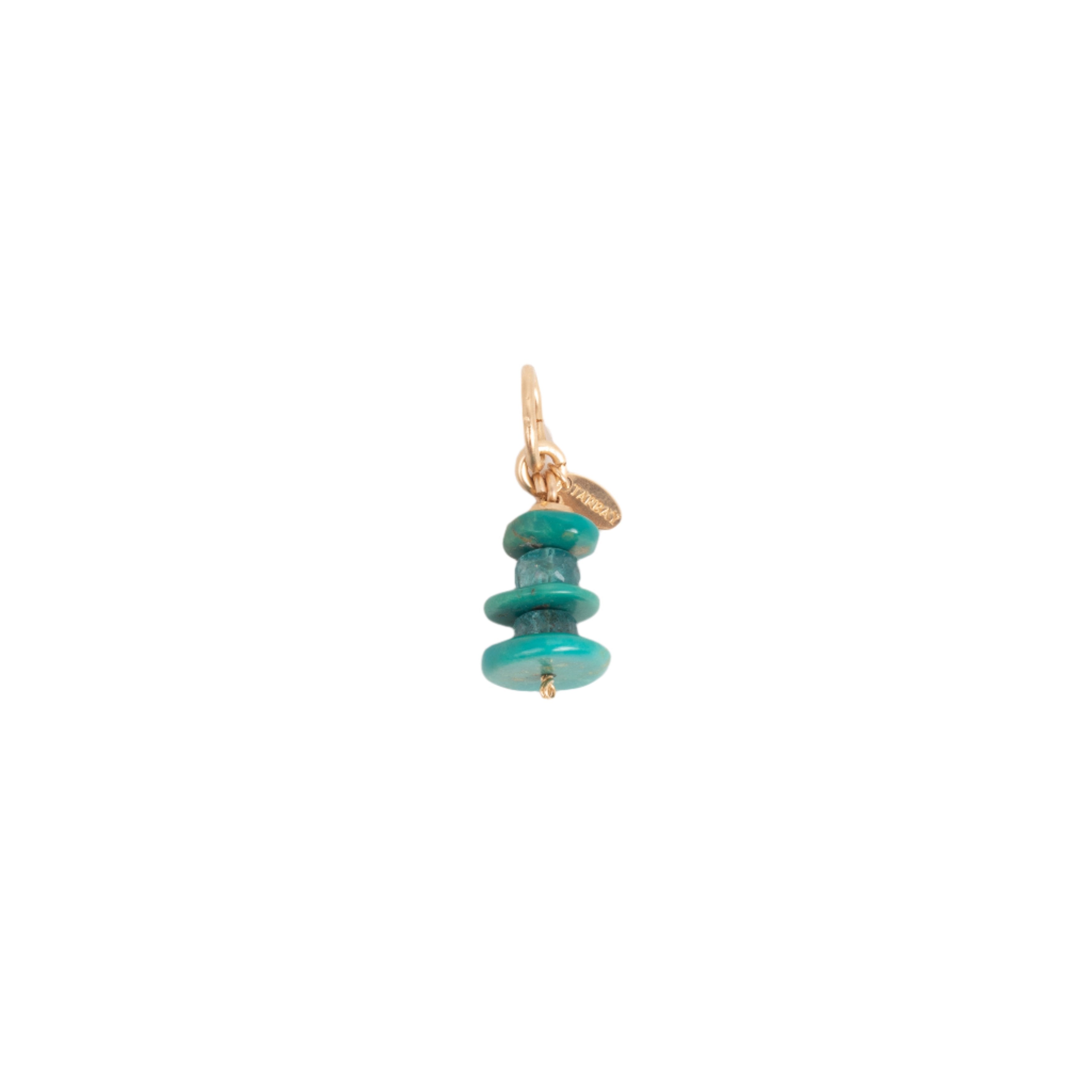 Nori Charm #1 (40mm) - Turquoise & Apatite Charms TARBAY