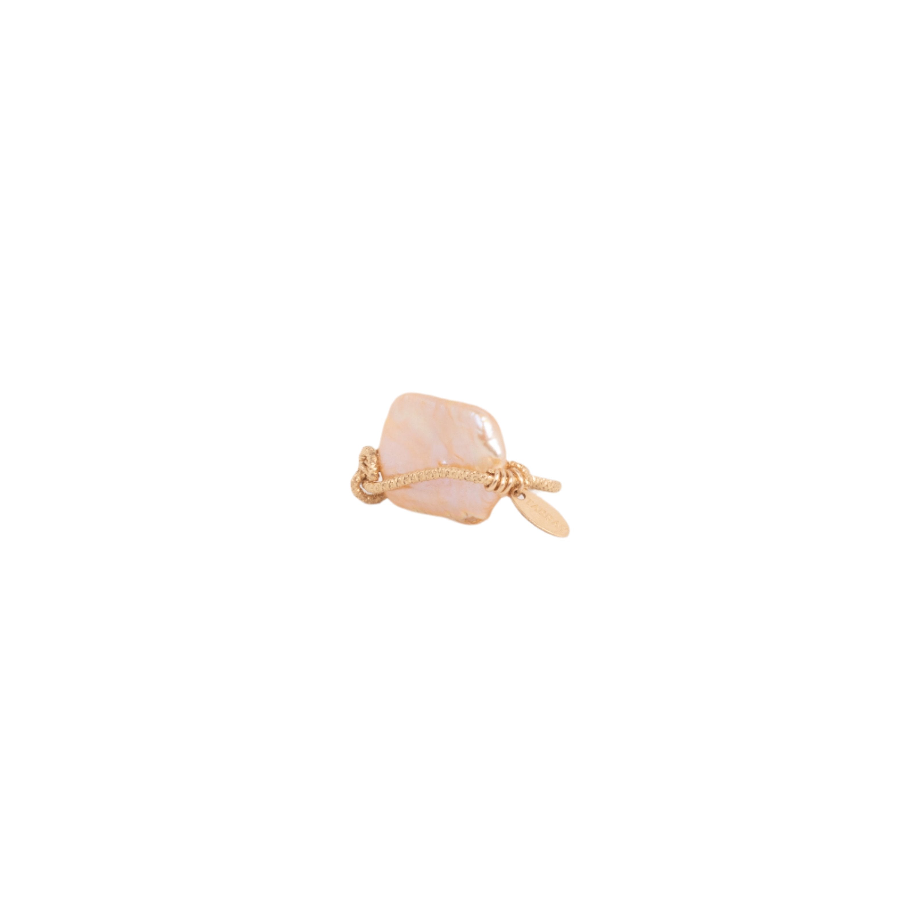 Calatea Ring #1 (30mm) - White Pearl & Yellow Gold Maiara TARBAY   