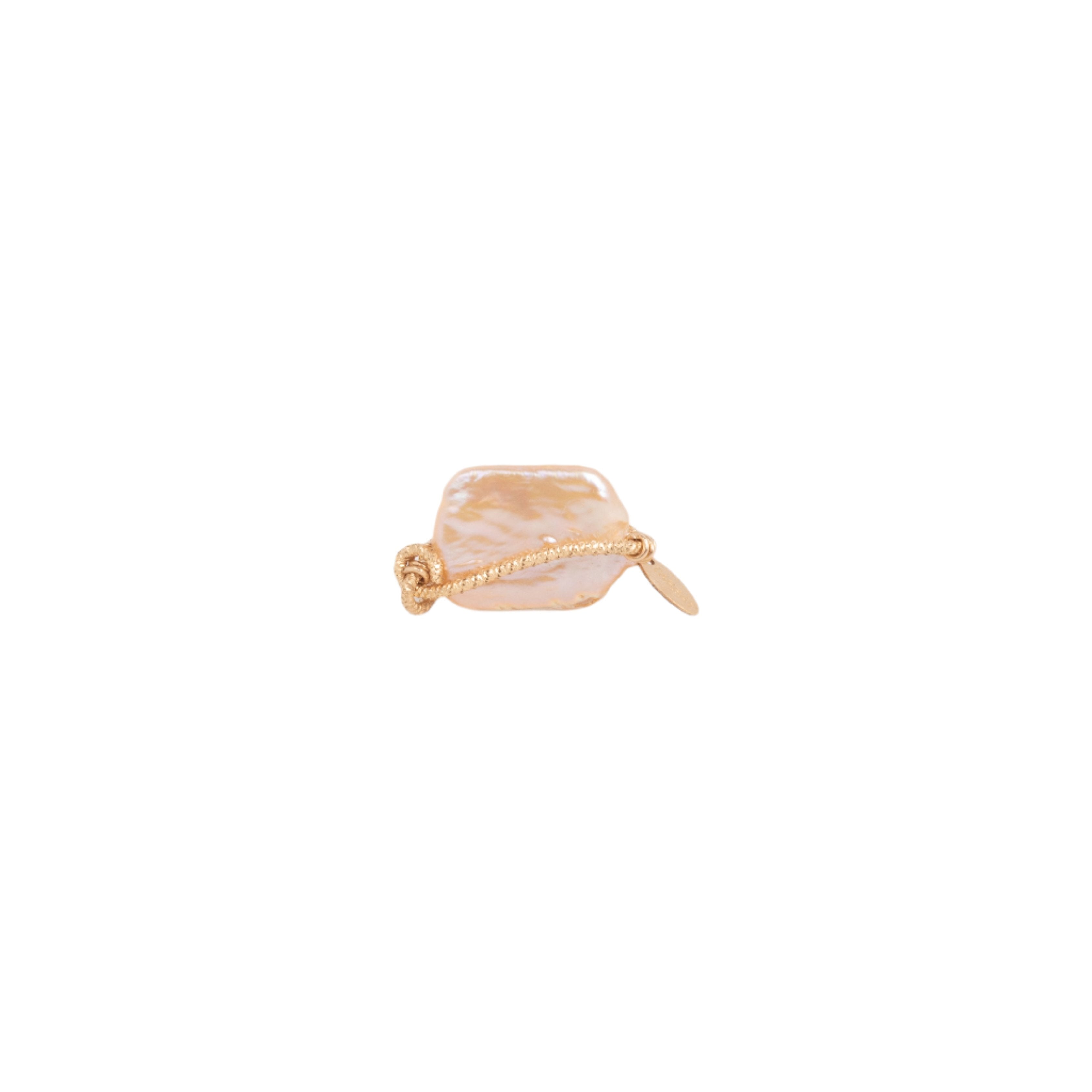 Calatea Ring #1 (30mm) - White Pearl & Yellow Gold Maiara TARBAY   