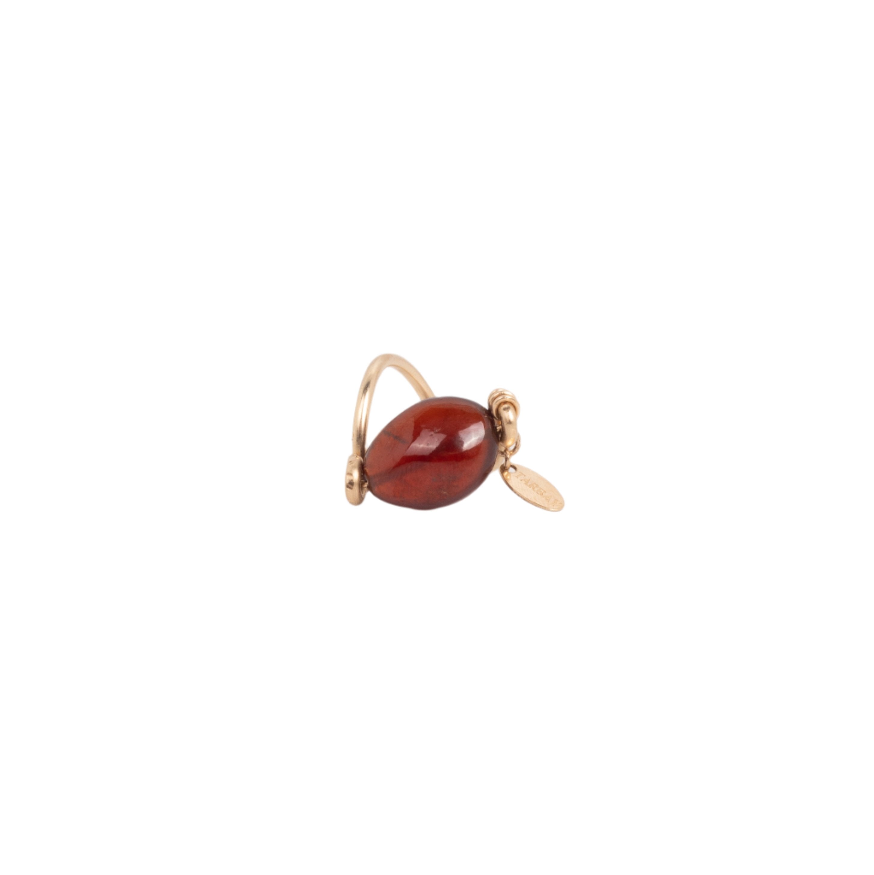 Nerea Ring #1 (25mm) - Hessonite & Yellow Gold Maiara TARBAY   