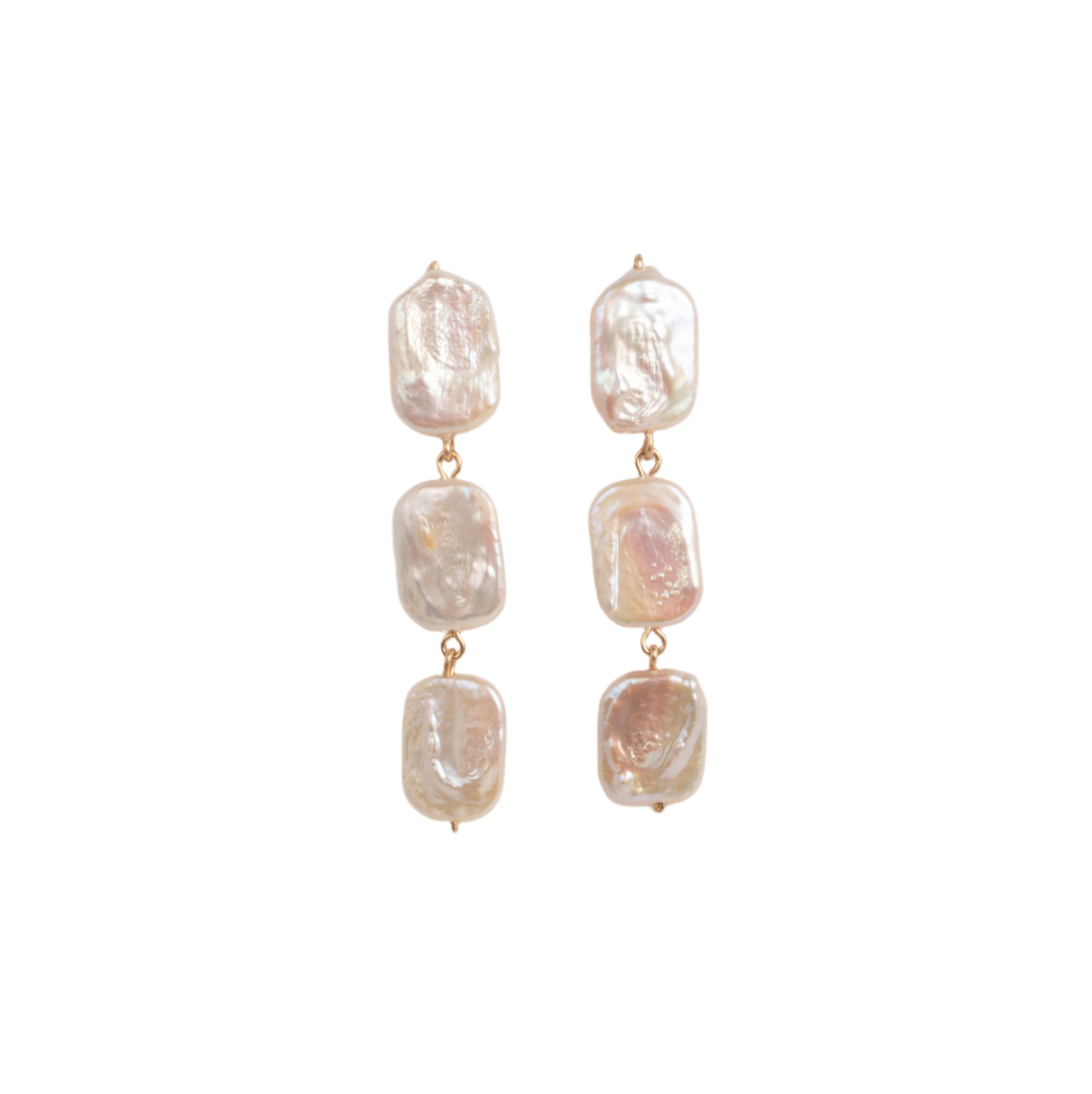 Keshi Earrings #11 (60mm) - White Pearl Maiara TARBAY   