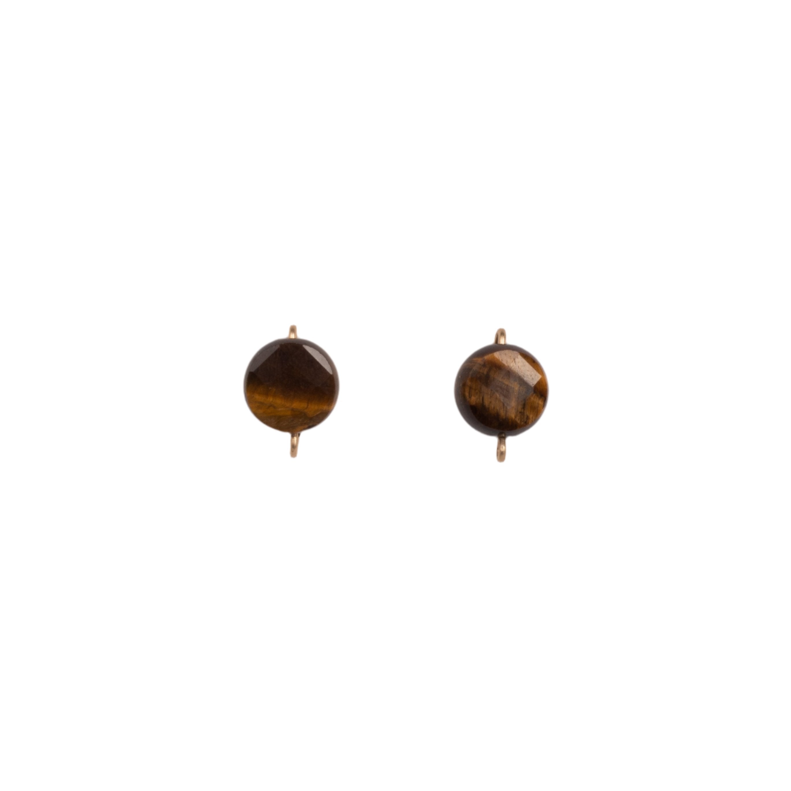 Solitario Earrings #1 (10mm) - Tiger's Eye Earrings TARBAY