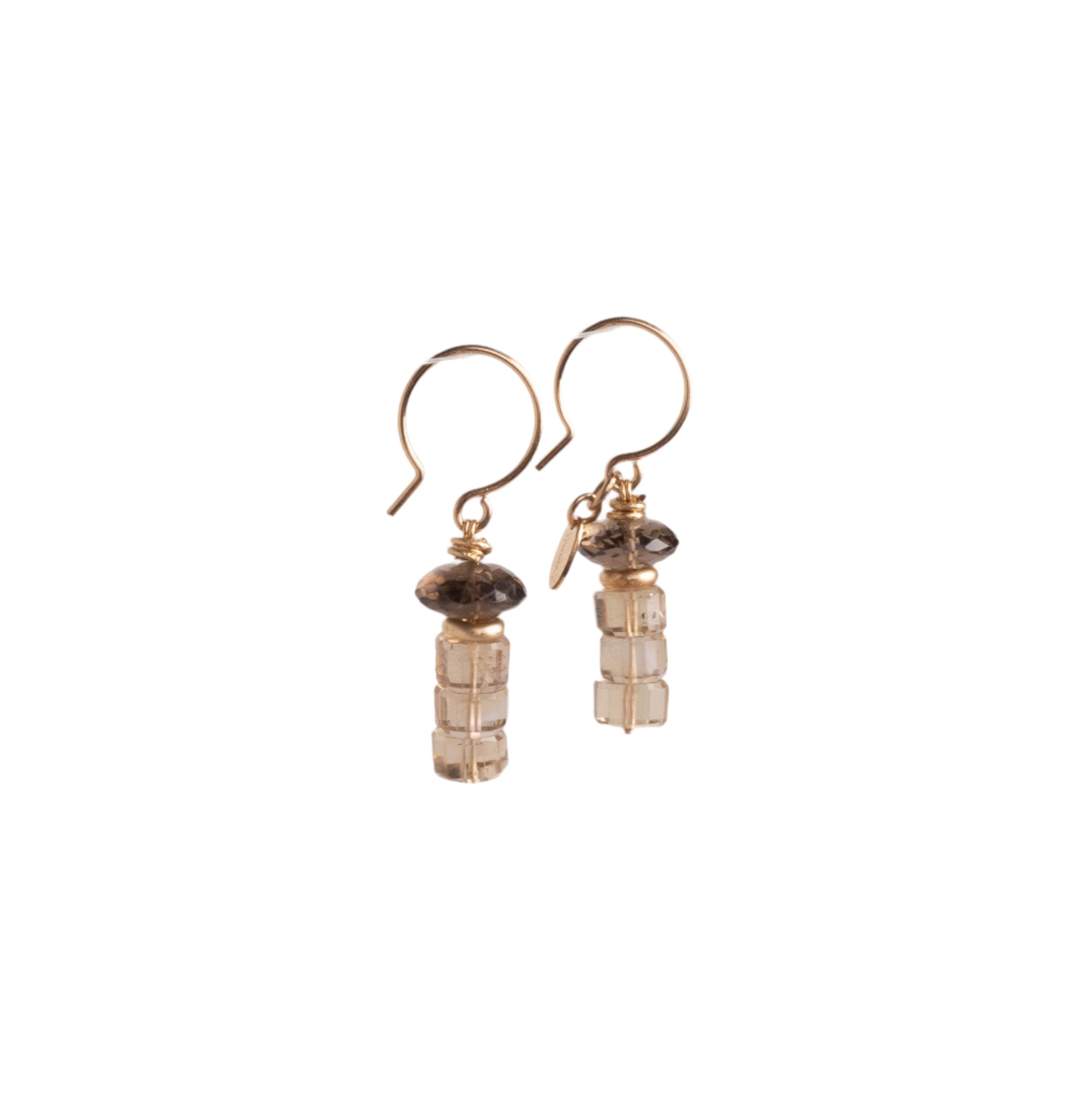 Mushy Earrings (40mm) - Smoky Quartz Maiara TARBAY   