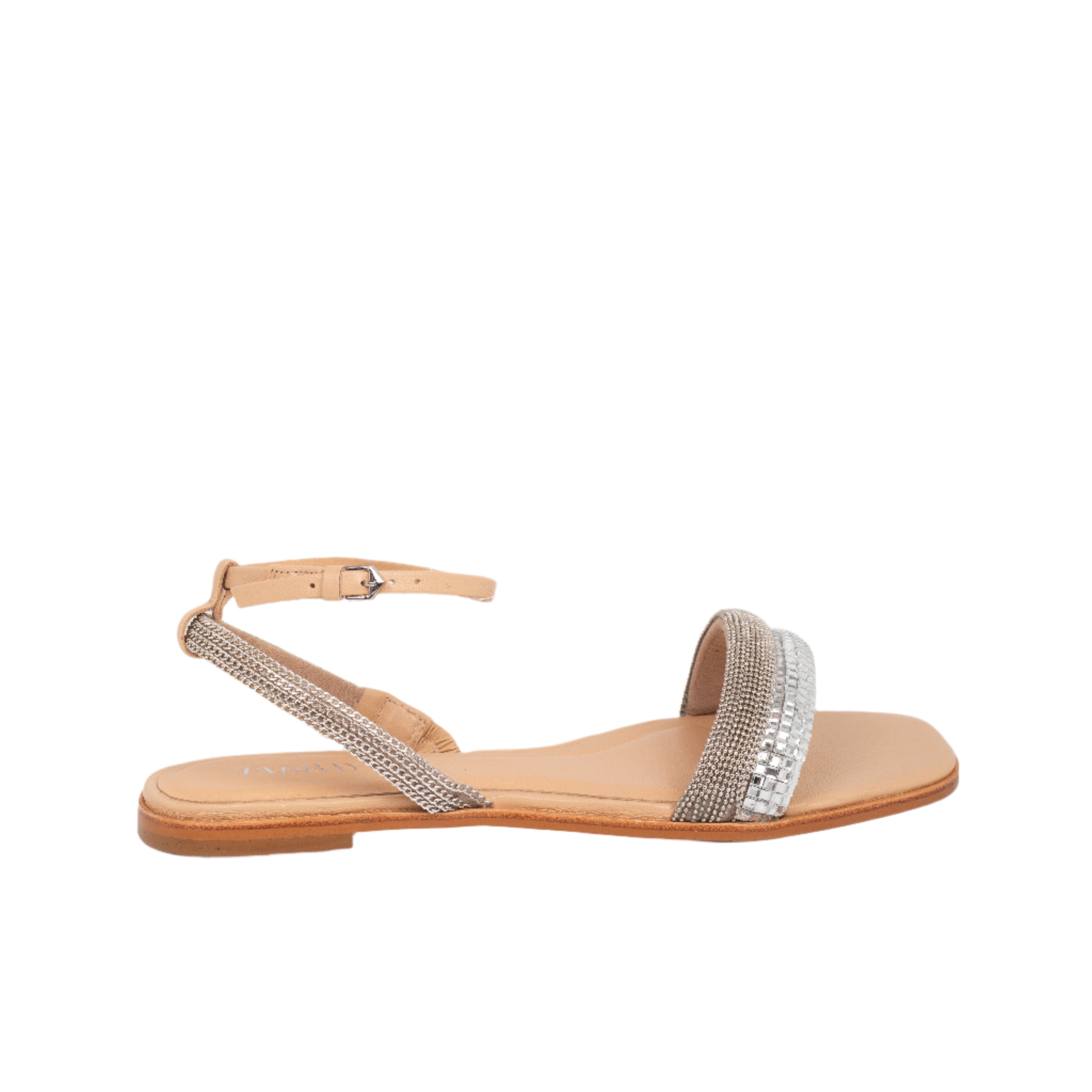 Mae Flat Sandals - Silver Sandals TARBAY