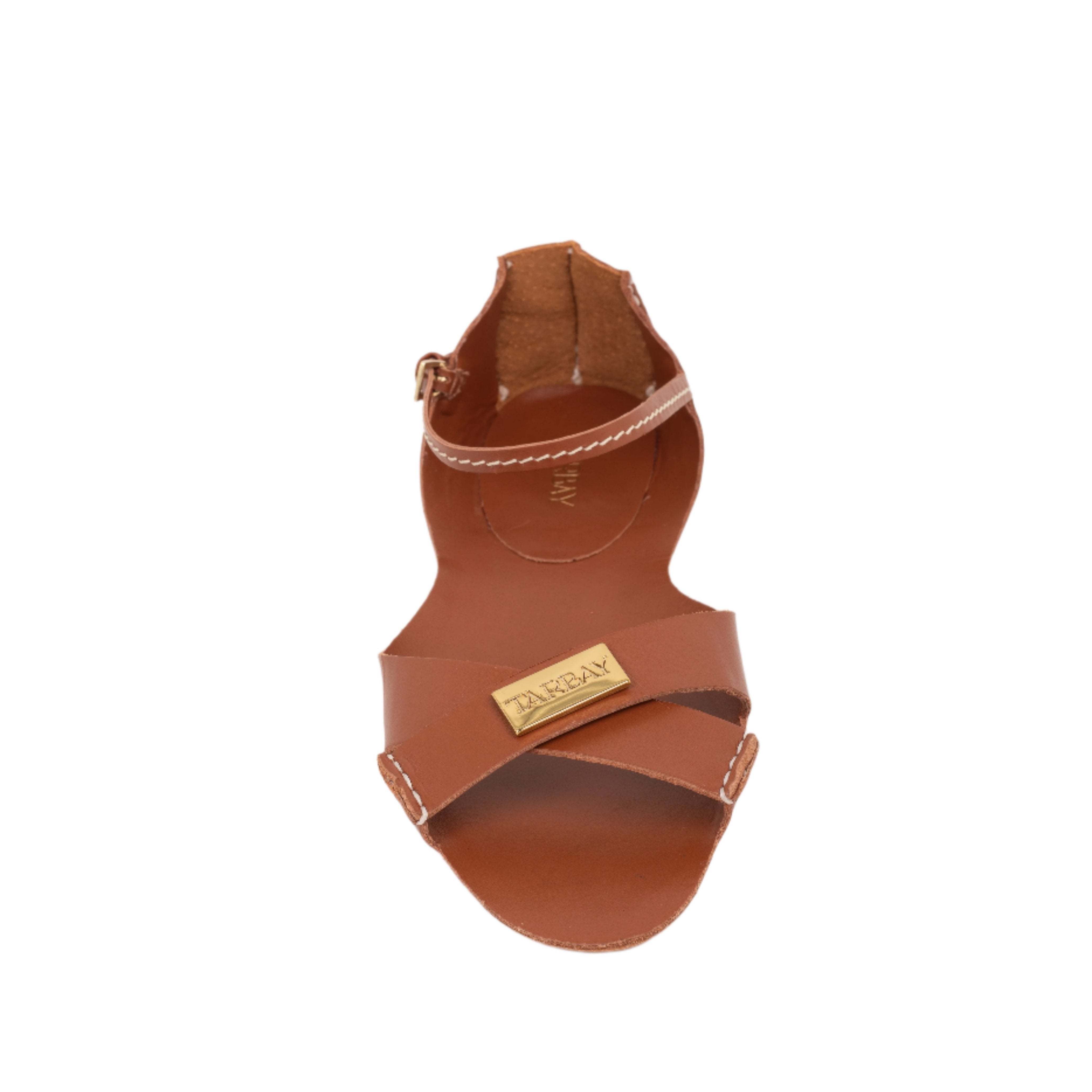 Tajali Leather Sandals - Tan Tajali Flats TARBAY