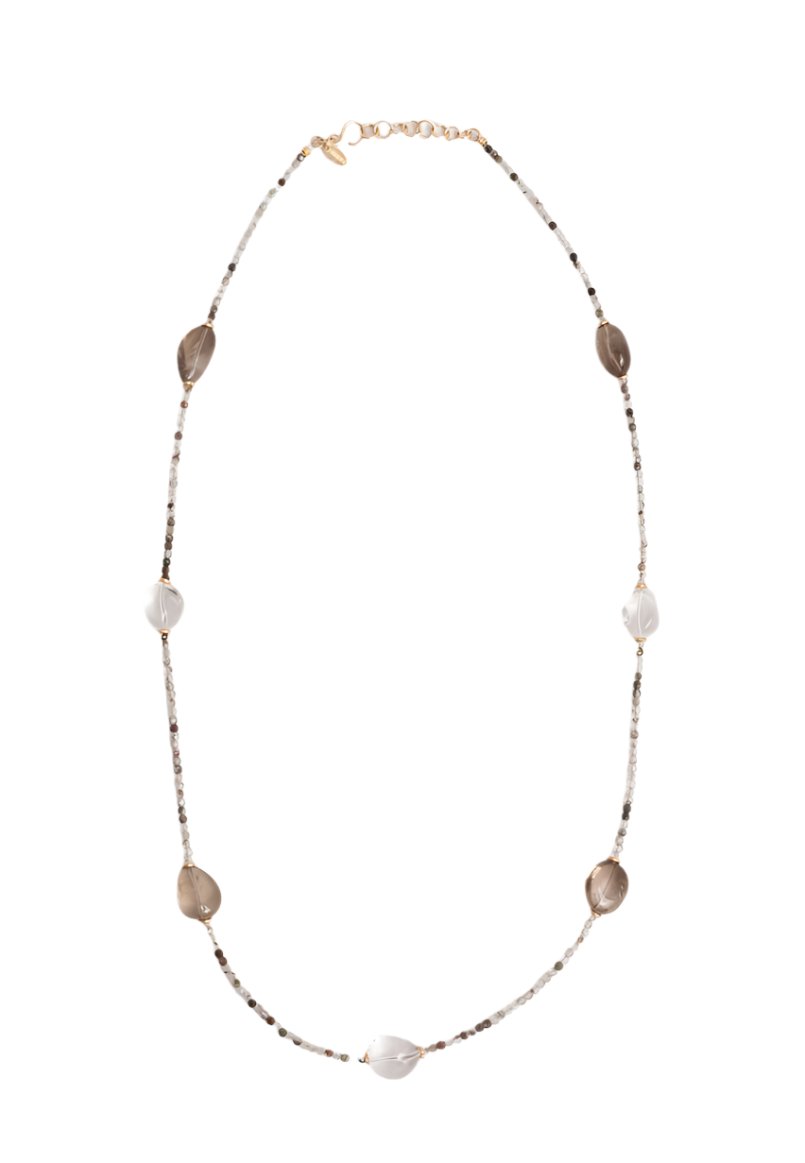 Anahis Necklace #1 - White Quartz & Smoky Quartz Necklaces TARBAY