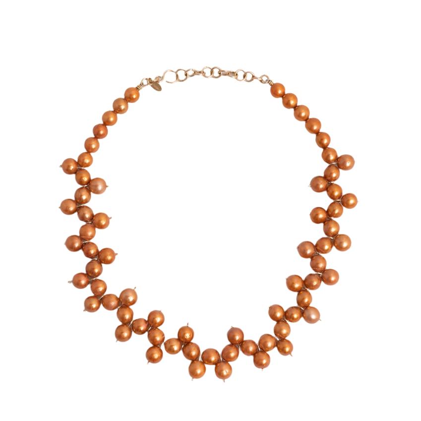 Perlas Margarita Necklace #1 - Bronze Pearl Necklaces TARBAY