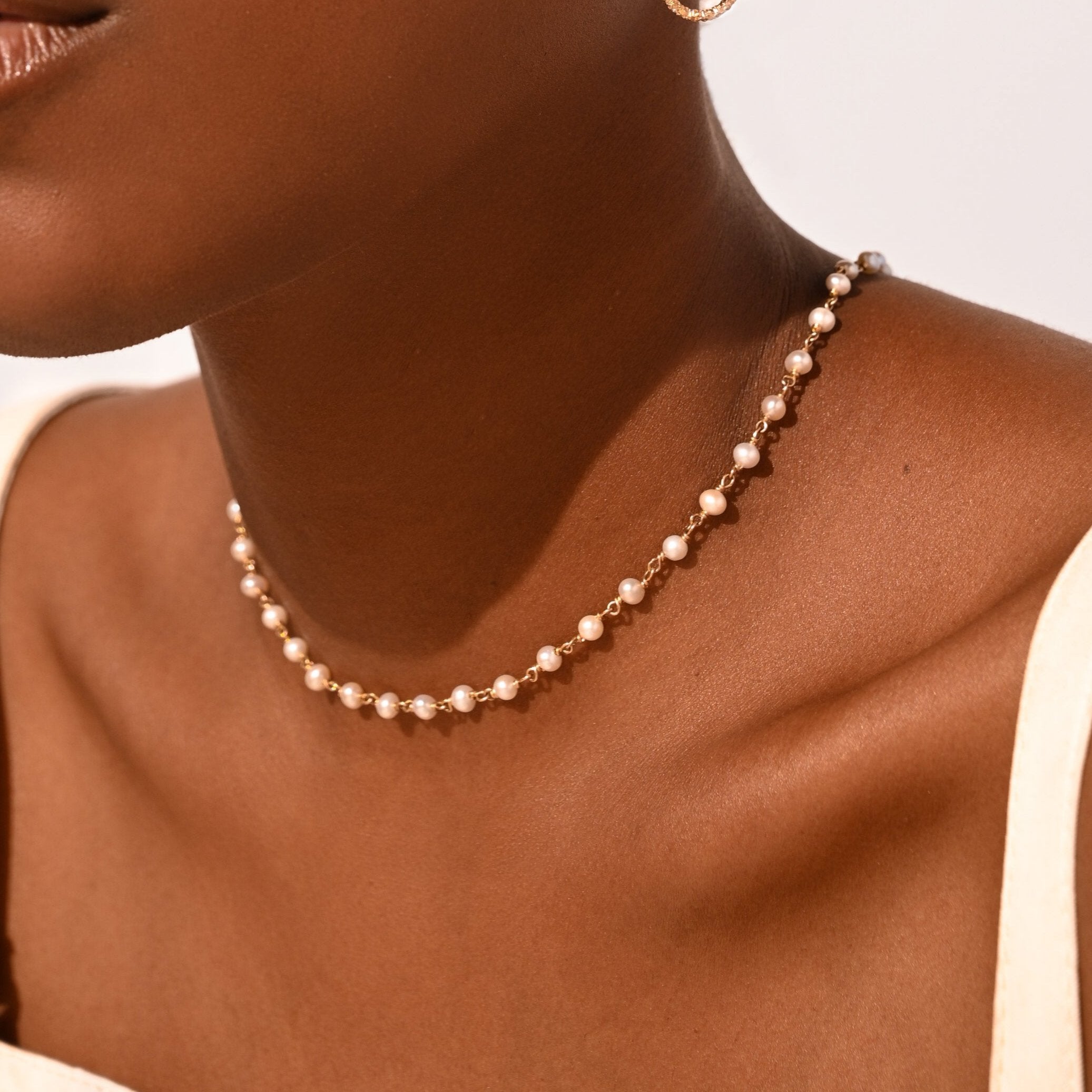 Pearl Necklace #1 (4-5mm) - Pearl & 14K Gold-Filled Necklaces TARBAY