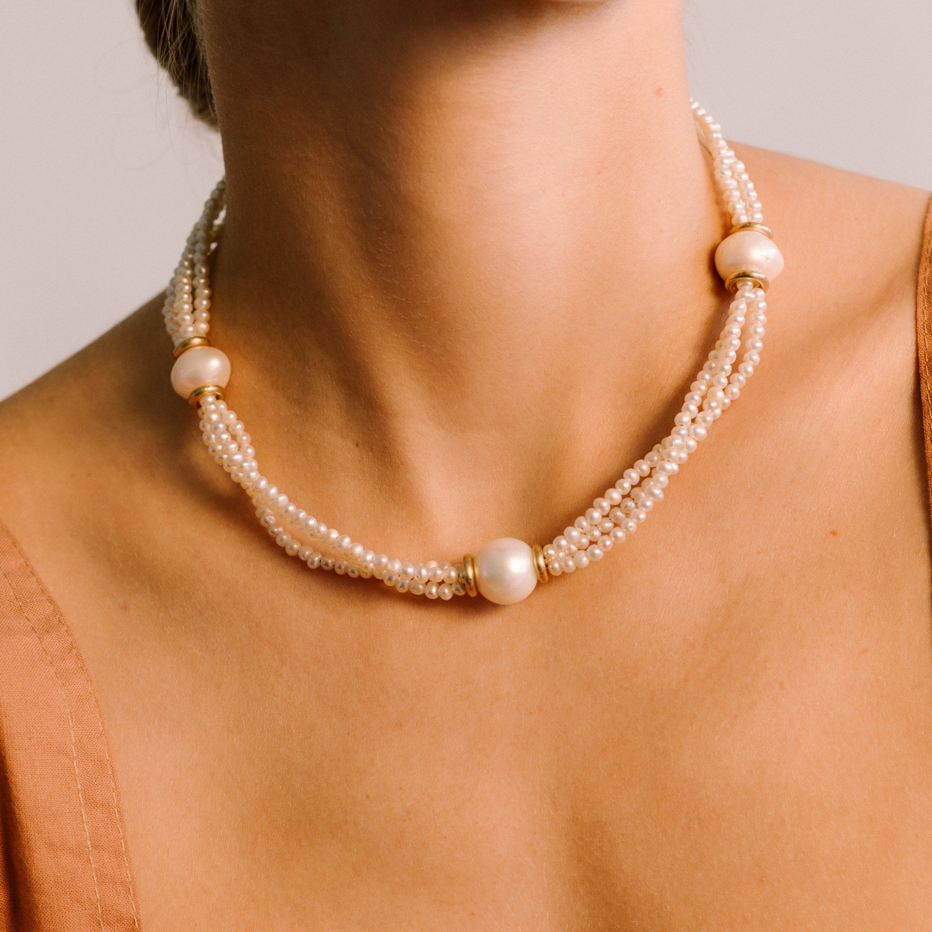 Cubagua Necklace #1 (45cm) - White Pearl Necklaces TARBAY