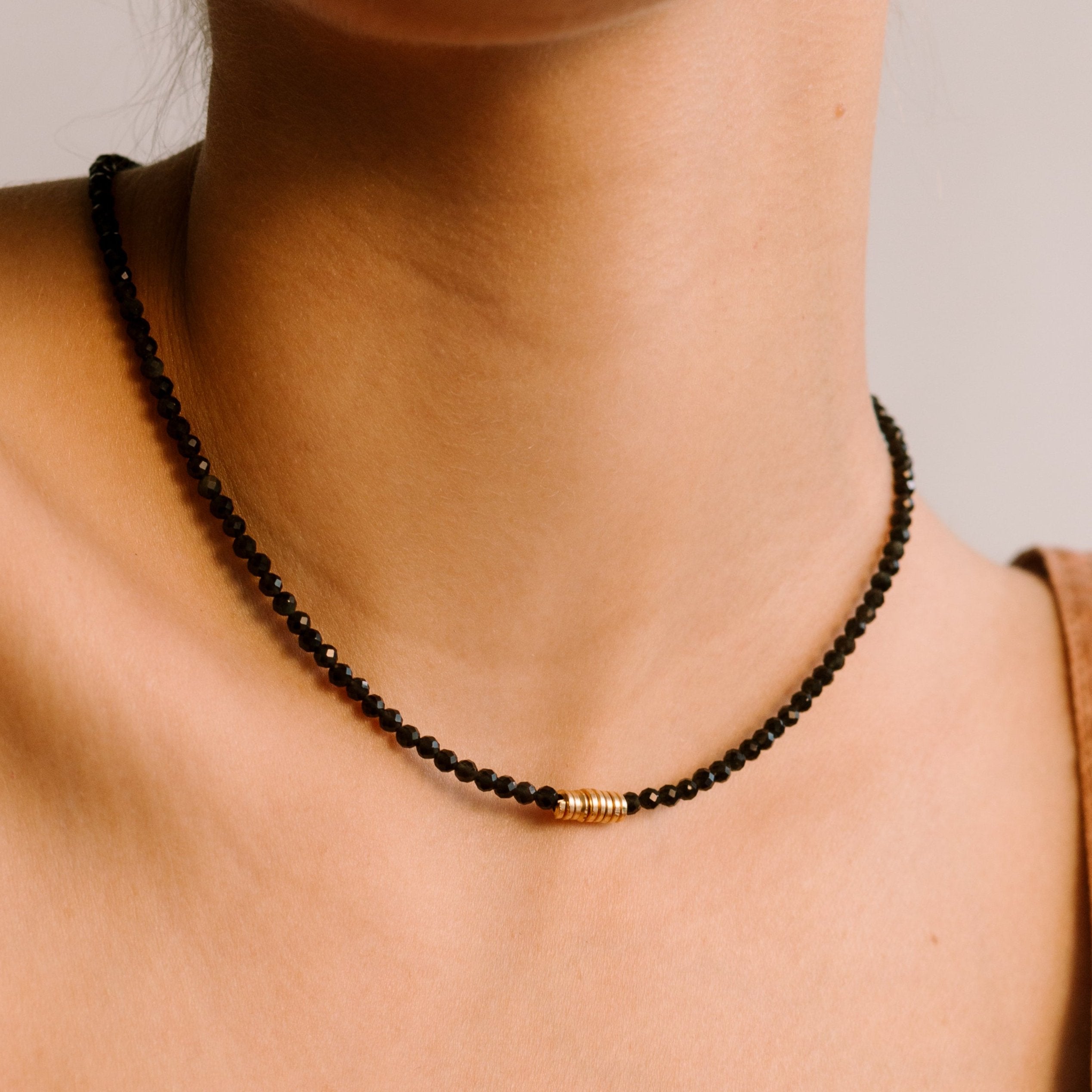 Diana Necklace #1 - Black Spinel Necklaces TARBAY