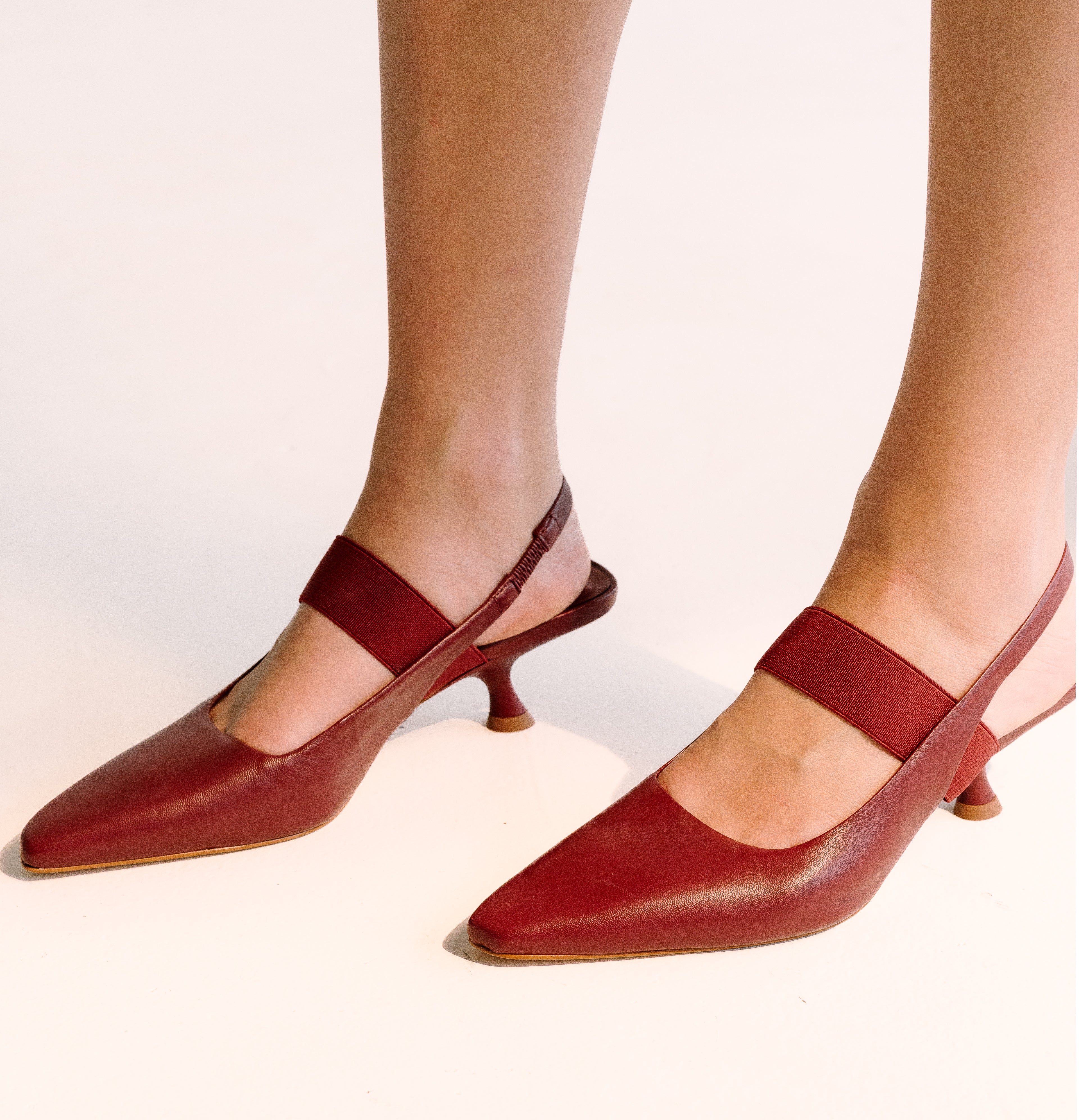 Astrid Sling-Back Pumps - Burgundy Maiara TARBAY   