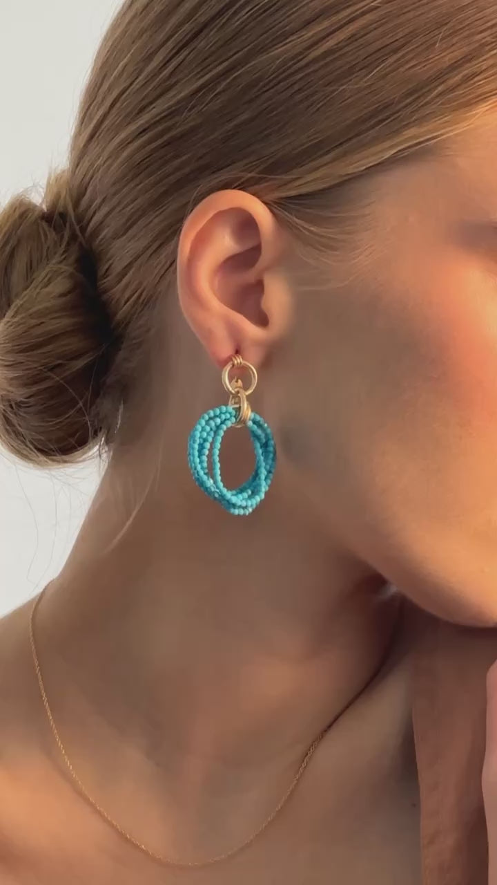 Dariana Earrings #1 (45mm) - Turquoise Maiara TARBAY